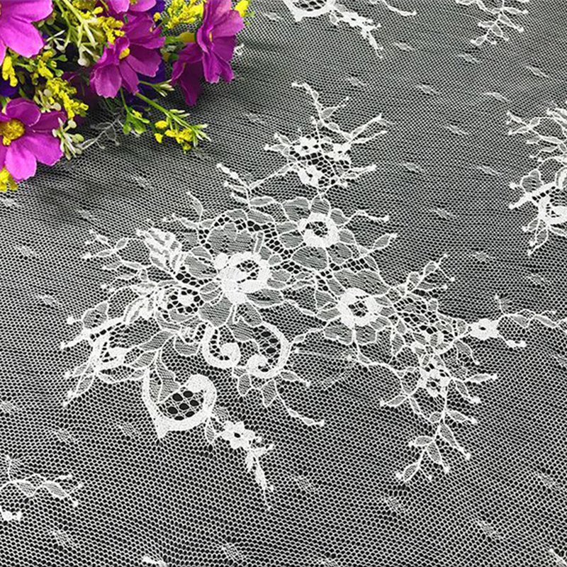 Lace Fabric Cutwork White Nylon for Bridal Wholesale Supplier 8